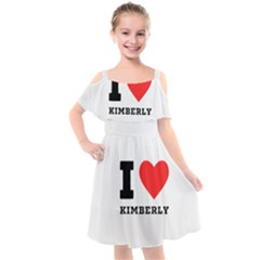 I Love Kimberly Kids  Cut Out Shoulders Chiffon Dress by ilovewhateva