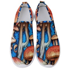 Whimsical Mushroom Men s Slip On Sneakers by GardenOfOphir