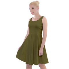 Antique Bronze Green	 - 	knee Length Skater Dress by ColorfulDresses