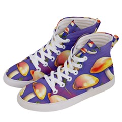 Farmcore Mushrooms Men s Hi-top Skate Sneakers by GardenOfOphir