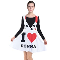 I Love Donna Plunge Pinafore Dress by ilovewhateva