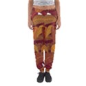 Watercolor Leaves Leaf Orange Women s Jogger Sweatpants View1