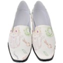 Cats And Food Doodle Seamless Pattern Women s Classic Loafer Heels View1