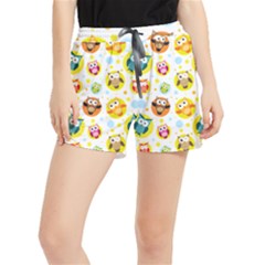 Owl Bird Cartoon Women s Runner Shorts by Jancukart