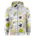 Doodle Flowers Hand Drawing Pattern Men s Zipper Hoodie View1