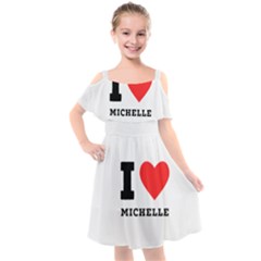 I Love Michelle Kids  Cut Out Shoulders Chiffon Dress by ilovewhateva