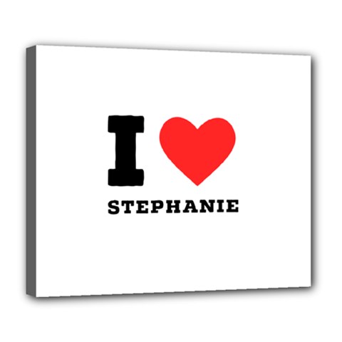 I Love Stephanie Deluxe Canvas 24  X 20  (stretched) by ilovewhateva