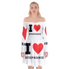 I Love Stephanie Off Shoulder Skater Dress by ilovewhateva