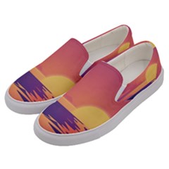 Sunset Ocean Beach Water Tropical Island Vacation Men s Canvas Slip Ons by Pakemis