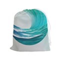 Tsunami Tidal Wave Wave Minimalist Ocean Sea 2 Drawstring Pouch (XL) View1