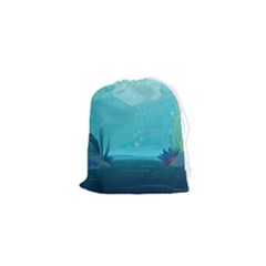 Intro Youtube Background Wallpaper Aquatic Water 2 Drawstring Pouch (xs) by Pakemis