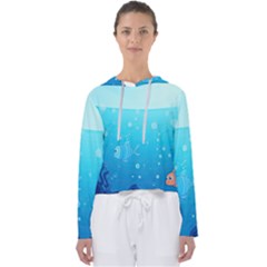 Ai Generated Ocean Sea Fish Aquatic Water Nature Women s Slouchy Sweat by Pakemis