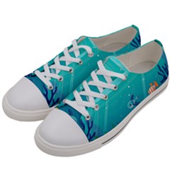 Ai Generated Ocean Sea Fish Aquatic Water Nature 2 Women s Low Top Canvas Sneakers by Pakemis