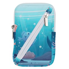 Ai Generated Ocean Sea Fish Aquatic Water Nature 4 Belt Pouch Bag (small) by Pakemis