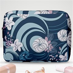 Flowers Pattern Floral Ocean Abstract Digital Art Make Up Pouch (large) by Pakemis