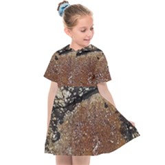 Rustic Charm Abstract Print Kids  Sailor Dress by dflcprintsclothing