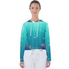 Ai Generated Ocean Sea Fish Aquatic Water Nature 3 Women s Slouchy Sweat by Pakemis