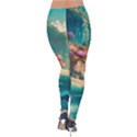 Tropical Island Fantasy Landscape Palm Trees Ocean Velvet Leggings View2