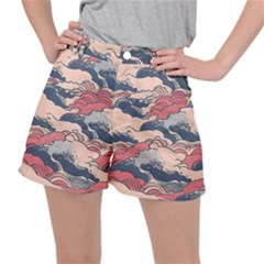 Waves Ocean Sea Water Pattern Rough Seas Ripstop Shorts by Pakemis