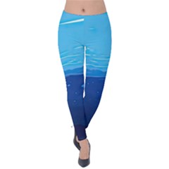 Ai Generated Ocean Sea Fish Underwater Water Velvet Leggings by Pakemis