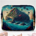 Tropical Island Paradise Ocean Sea Palm Trees Make Up Pouch (Large) View1