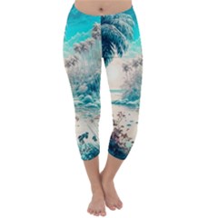 Tropical Winter Tropical Winter Landscape Capri Winter Leggings  by Pakemis