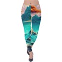 Tropical Paradise Beach Ocean Shore Sea Fantasy Velvet Leggings View1