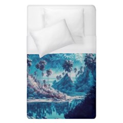 Tropical Winter Fantasy Landscape Paradise Duvet Cover (single Size) by Pakemis