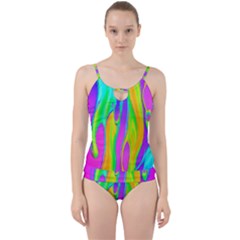 Fluid Background - Fluid Artist - Liquid - Fluid - Trendy Cut Out Top Tankini Set by GardenOfOphir