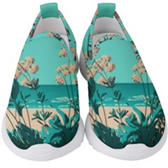 Beach Ocean Flowers Flower Floral Plants Vacation Kids  Slip On Sneakers by Pakemis