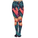 Tropical Flowers Floral Floral Pattern Pattern Tights View1