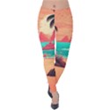 Tropical Beach Sea Jungle Ocean Landscape Velvet Leggings View1