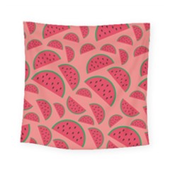 Watermelon Red Food Fruit Healthy Summer Fresh Square Tapestry (small) by Wegoenart