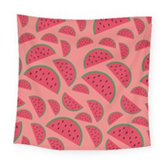 Watermelon Red Food Fruit Healthy Summer Fresh Square Tapestry (large) by Wegoenart