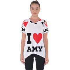 I Love Amy Cut Out Side Drop Tee by ilovewhateva