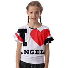 I Love Angela  Kids  Cut Out Flutter Sleeves by ilovewhateva