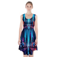 City People Cyberpunk Racerback Midi Dress by Jancukart