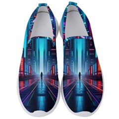 City People Cyberpunk Men s Slip On Sneakers by Jancukart