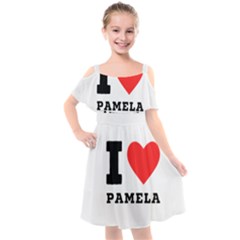 I Love Pamela Kids  Cut Out Shoulders Chiffon Dress by ilovewhateva