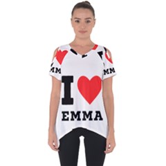 I Love Emma Cut Out Side Drop Tee by ilovewhateva