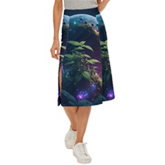 Fantasypeople Mysticism Composing Midi Panel Skirt by Jancukart