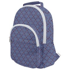 Blue Diamonds Rounded Multi Pocket Backpack by Sparkle