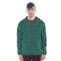 Green Pattern Men s Hooded Windbreaker View1