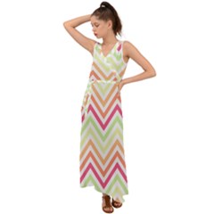 Pattern 39 V-neck Chiffon Maxi Dress by GardenOfOphir