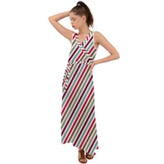 Pattern 47 V-neck Chiffon Maxi Dress by GardenOfOphir