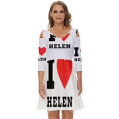 I Love Helen Shoulder Cut Out Zip Up Dress by ilovewhateva