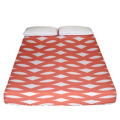 Lattice Iv Fitted Sheet (california King Size) by GardenOfOphir