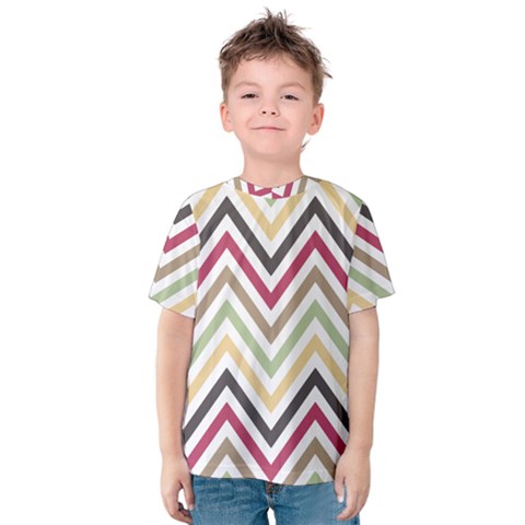 Colorful Chevron Kids  Cotton Tee by GardenOfOphir