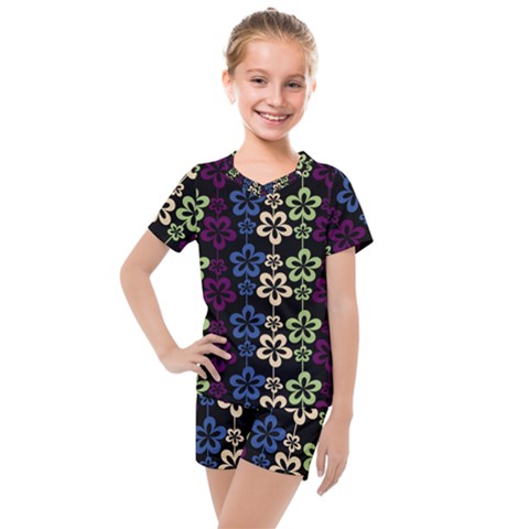 Pattern 103 Kids  Mesh Tee And Shorts Set by GardenOfOphir