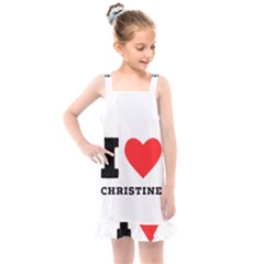 I Love Christine Kids  Overall Dress by ilovewhateva